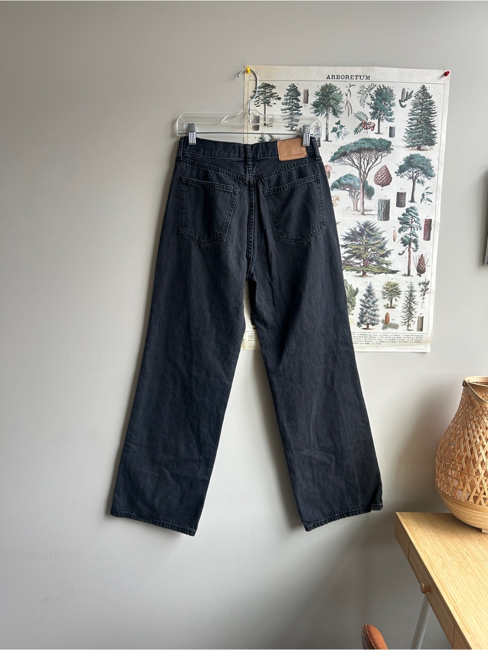 Denim Forum The Farrah Hi-Rise Wide Jeans Black 27 - Picture 4 of 6